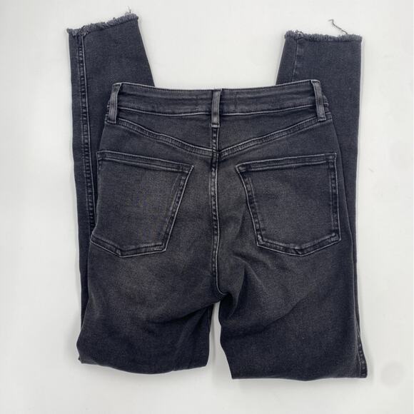 Free People Raw High-Rise Jegging black distressed raw hem‎ skinny leg - Picture 6 of 8